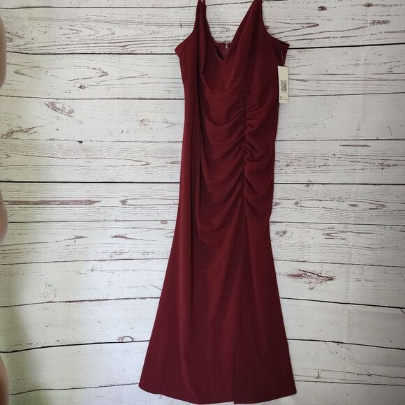 Emerald Sundae Burgundy Gown Dress 22 NWT - Picture 1 of 9